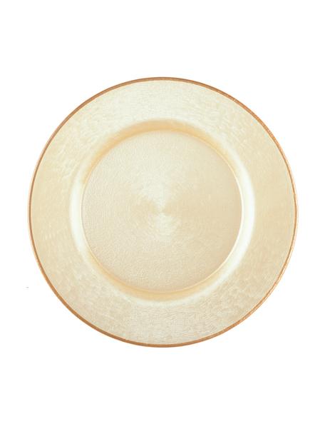 Sklenená podložka pod tanier Vanilla, Sklo, Svetlobéžová, svetlohnedá, Ø 33 cm