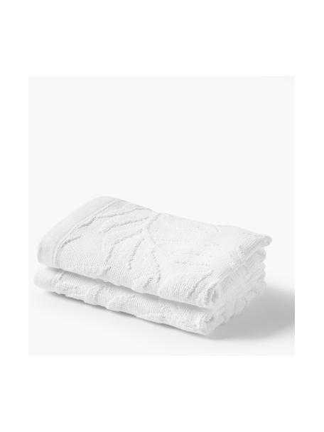 Ręcznik Leaf, różne rozmiary, Biały, Ręcznik dla gości XS, S 30 x D 30 cm, 2 szt.