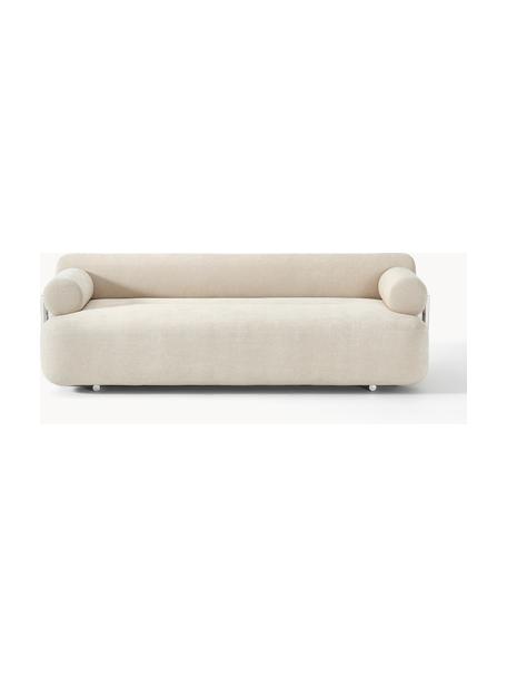 Sofa Stella (3-Sitzer), Bezug: 85 % Polyester, 15 % Baum, Gestell: Massives Fichtenholz, PEF, Füße: Kunststoff, Webstoff Off White, B 222 x T 100 cm