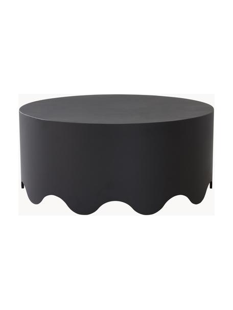 Mesa de centro redonda Boom, Hierro con pintura en polvo, Negro, Ø 80 cm
