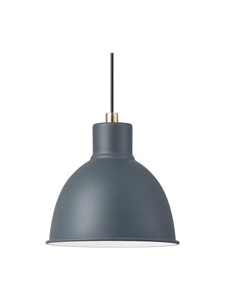 Lámpara de techo pequeña Pop, Pantalla: metal recubierto, Anclaje: plástico, Cable: plástico, Gris, Ø 21 x Al 24 cm