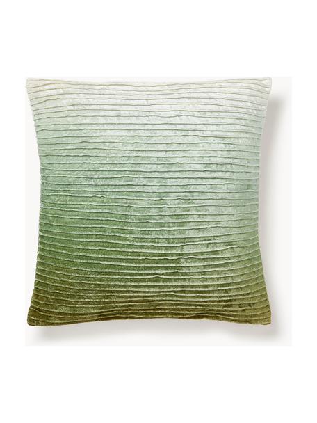 Kussenhoes Hattie met geborduurd patroon, Groen, B 45 x L 45 cm