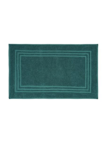 Tapis de bain unicolore Gentle, 100 % coton, Bleu pétrole, larg. 50 x long. 80 cm