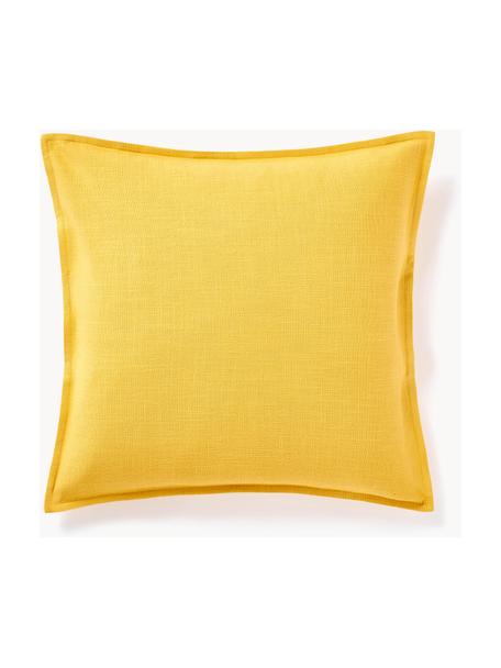 Funda de cojín de algodón Vicky, 100% algodón, Amarillo sol, An 50 x L 50 cm