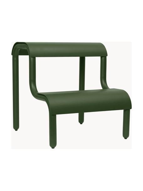 Tabouret en métal pour enfant Up Step, Métal, revêtement par poudre, Vert foncé, larg. 34 x haut. 36 cm