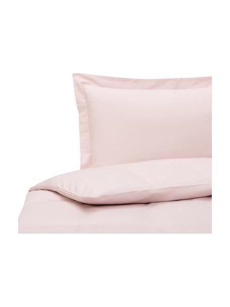 Parure copripiumino in raso di cotone rosa Premium, Rosa, 155 x 200 cm + 1 federa 50 x 80 cm