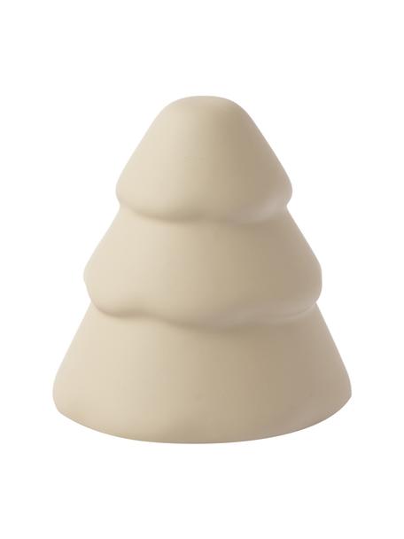 Figura decoratica pino Snowy, Cerámica, Beige mate, Ø 10 cm