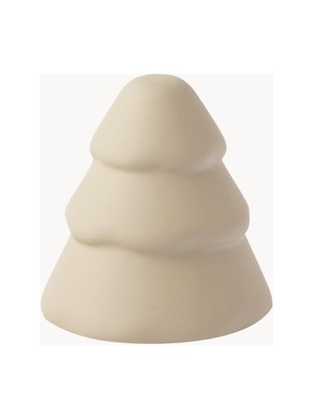 Decoratieve kerstboom Snowy in beige, Keramiek, Mat beige, Ø 10 cm