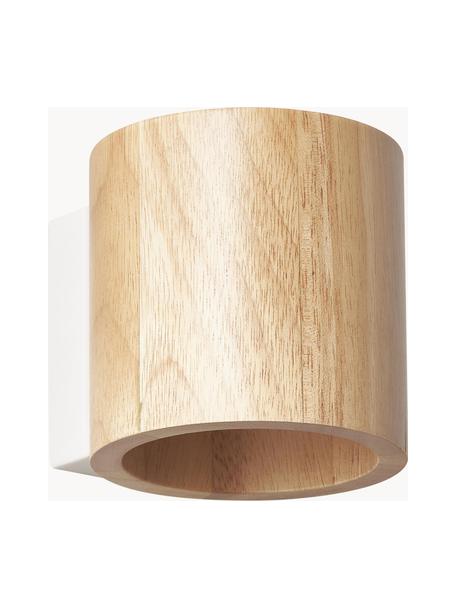 Petite applique murale en bois Roda, Bois d'hévéa, larg. 10 x haut. 10 cm