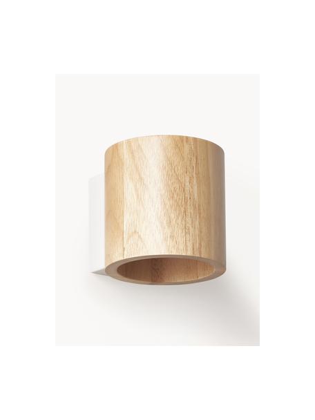 Malé nástenné svietidlo z dreva Roda, Kaučukovníkové drevo, Š 10 x V 10 cm