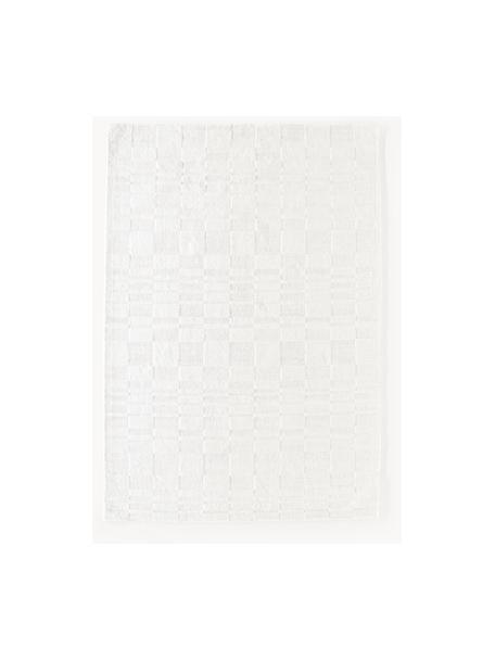 Tapis avec design à carreaux Kelsie, 100 % polyester, certifié GRS, Blanc, larg. 160 x long. 230 cm (taille M)