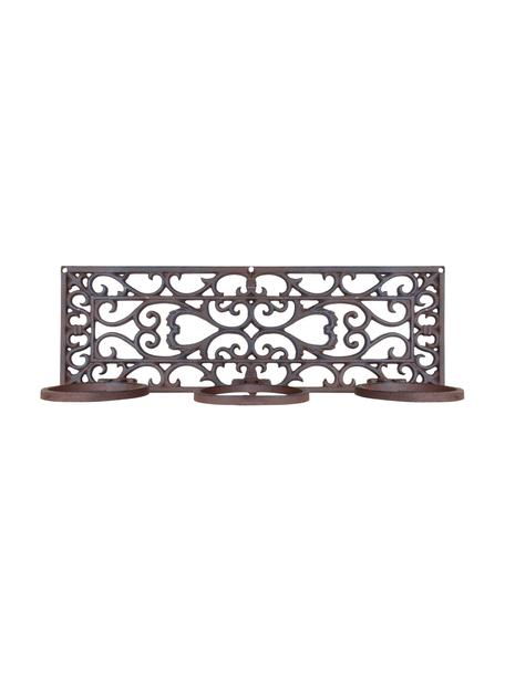 Ścienny uchwyt na donice Classic, Metal powlekany, Brązowy, S 51 x W 18 cm