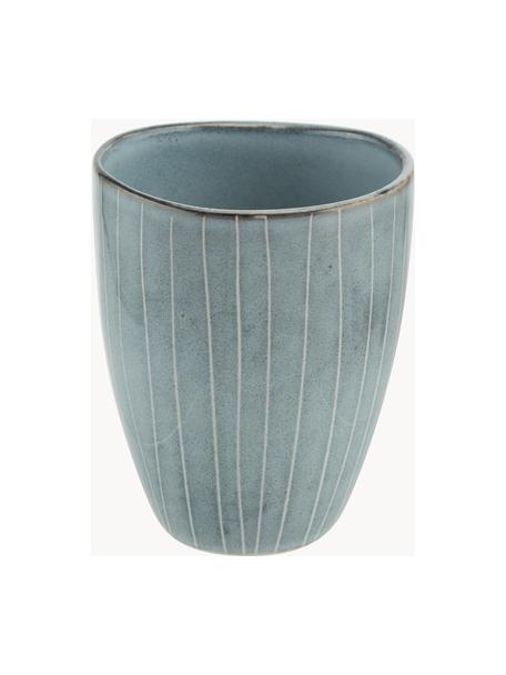 Tazza fatta a mano Nordic Sea 6 pz, Gres, Grigio-blu, Ø 8 x Alt. 10 cm, 250 ml