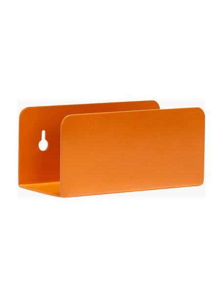 Nástěnný kovový držák na časopisy Clutch, Potažený kov, Oranžová, Š 15 cm, H 7 cm