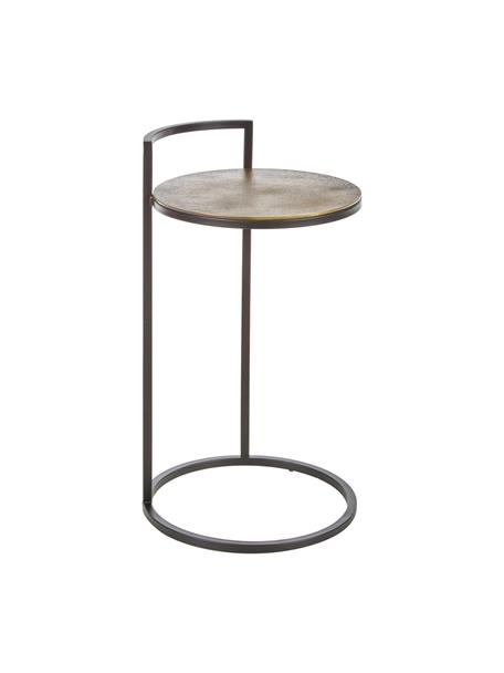 Okrúhly pomocný stolík z kovu Circle, Odtiene zlatej, Ø 35 x V 66 cm