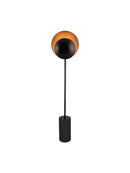 Lampada da terra nera Orbit, Paralume: metallo rivestito, Base della lampada: metallo rivestito, Nero, Larg. 30 x Alt. 140 cm