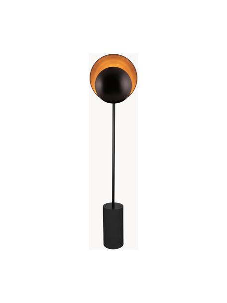 Lámpara de pie de diseño Orbit, Pantalla: metal recubierto, Cable: plástico, Negro, An 30 x Al 140 cm