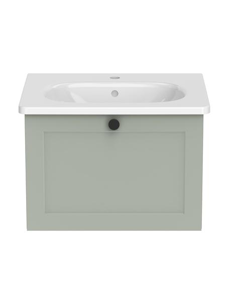 Wastafel met onderkast Rafaella, 60 cm breed, Saliegroen, B 60 x H 42 cm