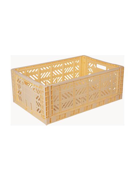 Caja plegable Maxi, 60 cm, Plástico, Amarillo claro, An 60 x F 40 cm