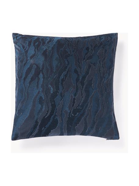 Abstraktní sametový povlak na polštář Phoenix, 100 % bavlna, samet, Tmavě modrá, Š 45 cm, D 45 cm