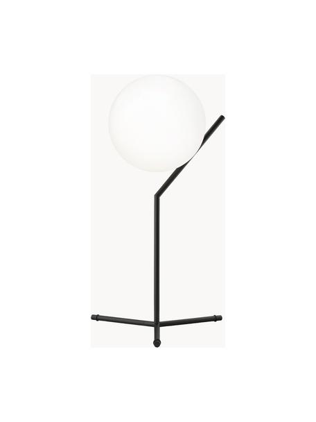 Grande lampe à poser soufflée bouche IC Lights, intensité lumineuse variable, Noir mat, blanc, larg. 32 x haut. 53 cm