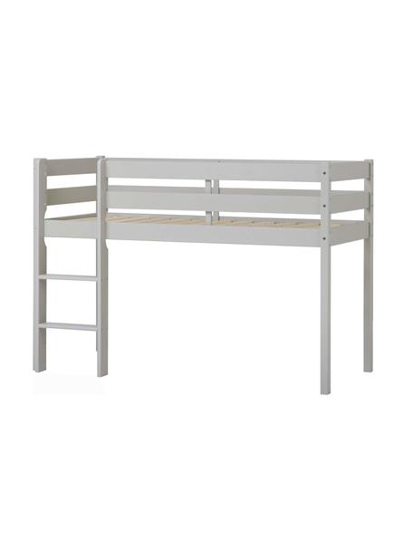 Łóżko antresola z drewna sosnowego dla dzieci Eco Comfort, Lite drewno sosnowe z certyfikatem FSC, sklejka, Szary, S 70 x D 160 cm