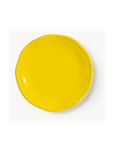 Piatti piani in Fine Bone China Pearl, 2 pz, Fine bone china, Giallo acceso, Ø 27 cm