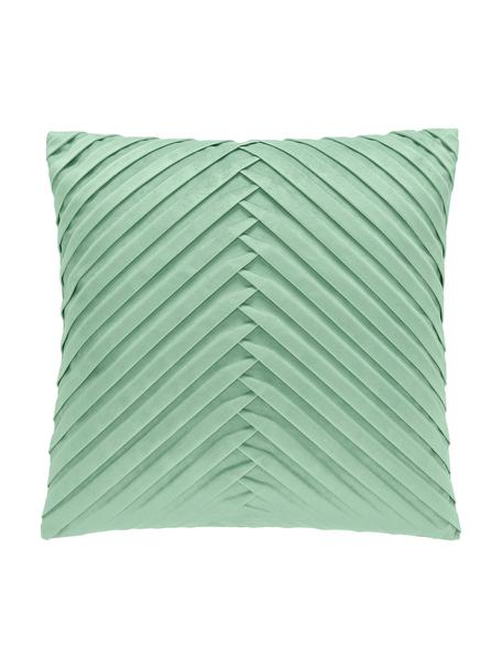 Housse de coussin 45x45 velours vert sauge Lucie, 100 % velours de polyester
Veuillez considérer que la couleur du velours paraît plus claire ou plus foncée en fonction de la source lumineuse et de l'orientation des fibres, Vert sauge, larg. 45 x long. 45 cm