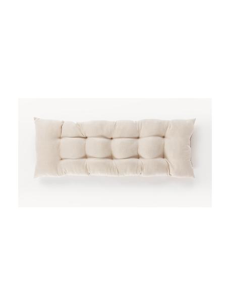 Poduszka siedziska na ławkę Ortun, Tapicerka: polipropylen (100% olefin, Jasny beżowy, S 40 x D 120 cm