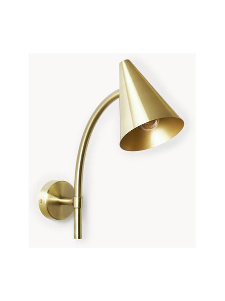 Metall-Wandleuchte Arturo, Metall, Goldfarben, B 12 x T 34 cm