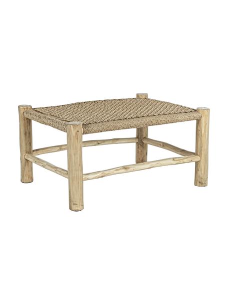 Stolik kawowy z drewna tekowego Lampok, Stelaż: drewno tekowe, Beżowy, S 80 x W 40 cm