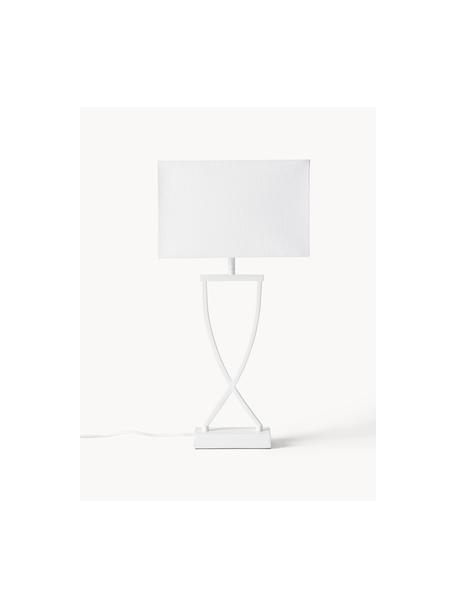 Grande lampe à poser Vanessa, Blanc, larg. 27 x haut. 52 cm