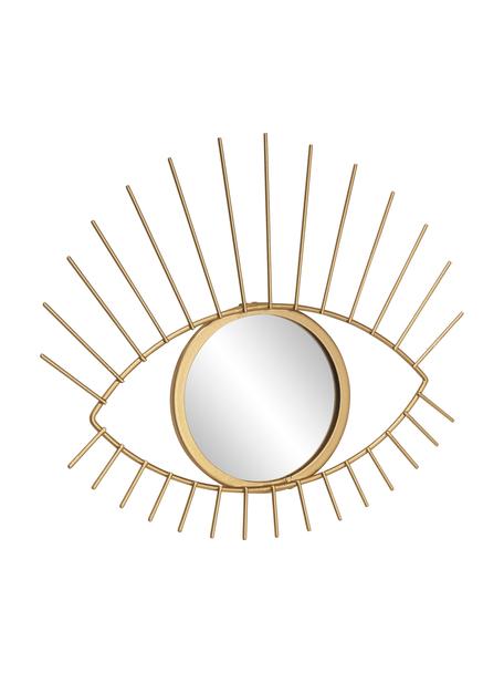 Decoratieve wandspiegel Lashes, Lijst: gecoat metaal, Goudkleurig, B 27 x H 31 cm