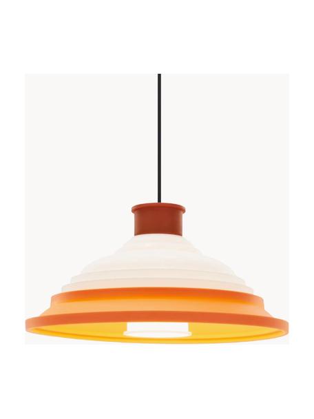 Lampada a sospensione Geometry, Paralume: silicone, plastica, Arancione, bianco, rosso ruggine, Ø 41 x Alt. 22 cm