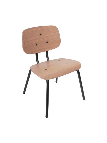 Krzesło dla dzieci Oakee, Stelaż: metal lakierowany, Jasne drewno naturalne, S 37 x W 57 cm