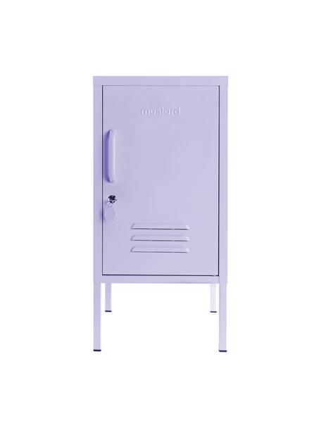 Comodino con anta Shorty, Acciaio verniciato a polvere, Lavanda, Larg. 35 x Alt. 72 cm