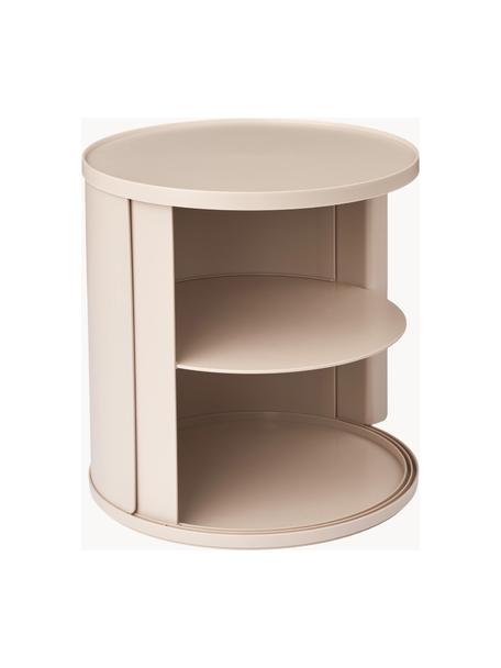 Table de chevet Damien, Plastique, Blanc crème, Ø 32 x haut. 33 cm