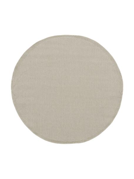 Okrągły dywan wewnętrzny/zewnętrzny Toronto, 100% polipropylen, Beżowy, Ø 120 cm (Rozmiar S)