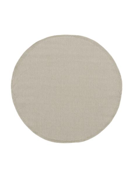 Tappeto rotondo da esterno color beige Toronto, 100% polipropilene, Beige, Ø 120 cm (taglia S)