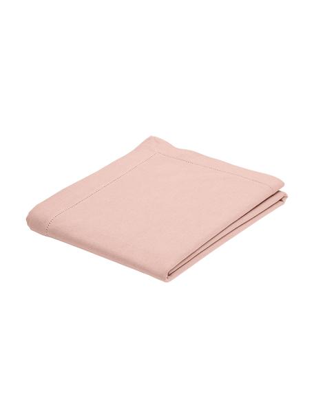 Baumwoll-Tischdecke Indi mit Lochstickerei, Baumwolle, Rosa, Für 6 - 10 Personen (B 140 x L 250 cm)