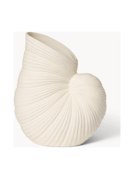 Vase Shell in Muschel-Form, H 27 cm, Steinzeug, glasiert, Off White, B 22 x H 27 cm