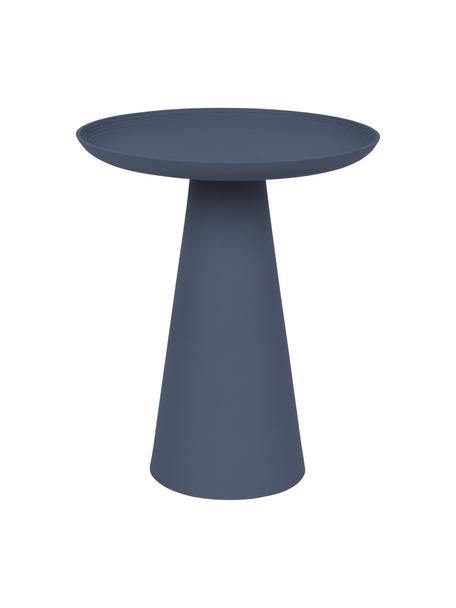 Table d'appoint ronde en métal Ringar, Aluminium, revêtement par poudre, Bleu foncé, Ø 35 x haut. 42 cm