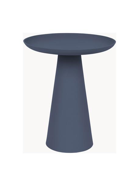 Table d'appoint ronde en métal Ringar, Aluminium, revêtement par poudre, Bleu foncé, Ø 35 x haut. 42 cm