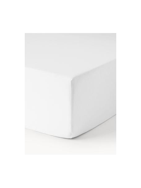 Boxspring-Spannbettlaken Lara, Jersey-Elasthan, Weiß, B 160 x L 200 cm, H 35 cm