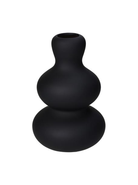 Wazon z kamionki Fine, Kamionka, Czarny, Ø 14 x W 20 cm