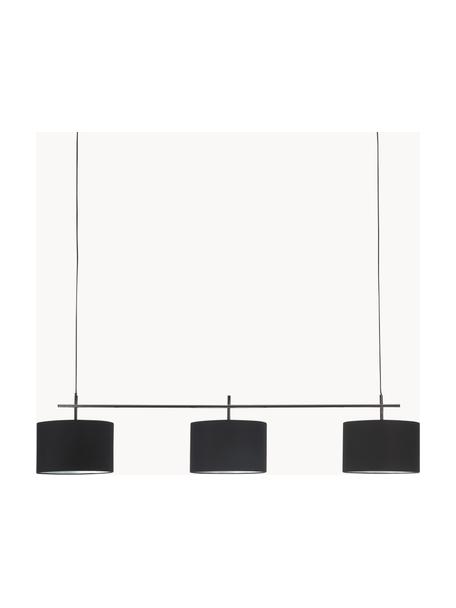 Lampa wisząca Liara, Stelaż: metal szczotkowany, Czarny, S 140 x W 90 cm