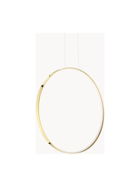 Ręcznie wykonana lampa wisząca LED Tim, Odcienie złotego, błyszczący, S 78 x W 78 cm