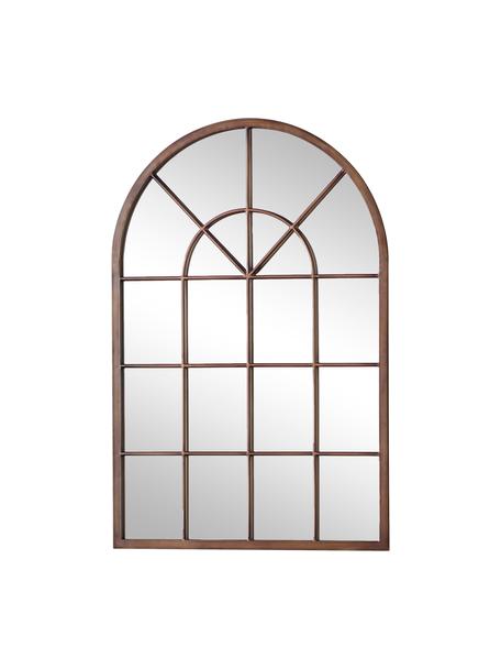 Specchio da parete con cornice in metallo color bronzo Kelford, Cornice: metallo rivestito, Superficie dello specchio: lastra di vetro, Bronzo, Larg. 60 x Alt. 90 cm