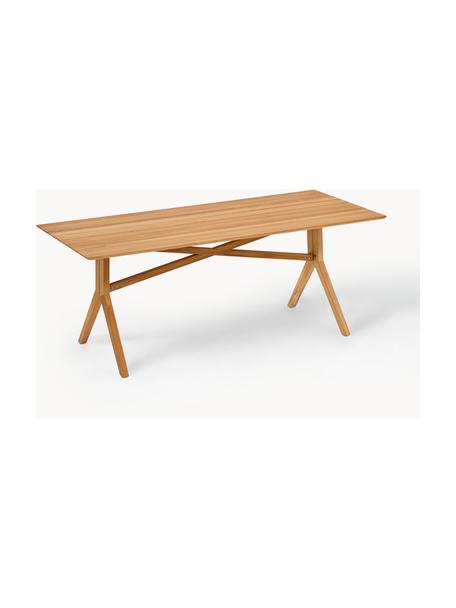 Table de jardin en bois de teck artisanale Loft, tailles variées, Bois de teck, Bois de teck, larg. 200 x prof. 90 cm