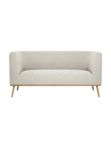 Sofa Archie (2 plazas), Tapizado:  100% lana, Estructura: madera de pino con certif, Patas: madera de roble aceitada , Tejido beige, An 162 x F 90 cm